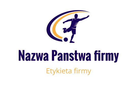 Dynamiczny projekt logo przedstawiający gracza w ruchu z piłką