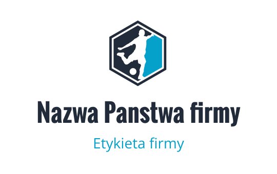 Dynamiczny projekt logo z zawodnikiem w akcji w heksagonie