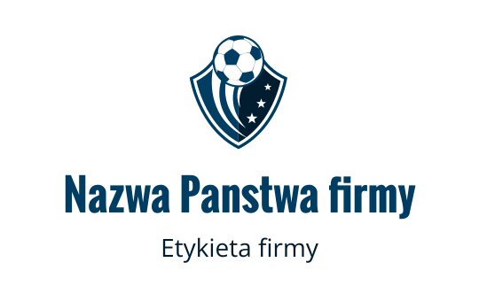 Odważne logo w kształcie tarczy z piłką nożną i gwiazdami