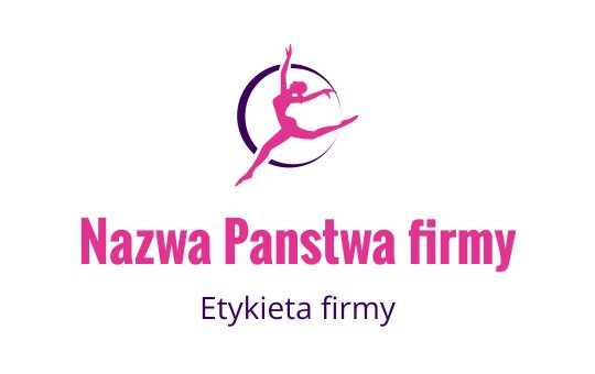 Dynamiczne logo tancerza w odcieniach różu i fioletu
