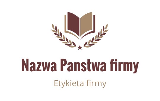 Elegancki projekt logo z otwartą książką i liśćmi laurowymi