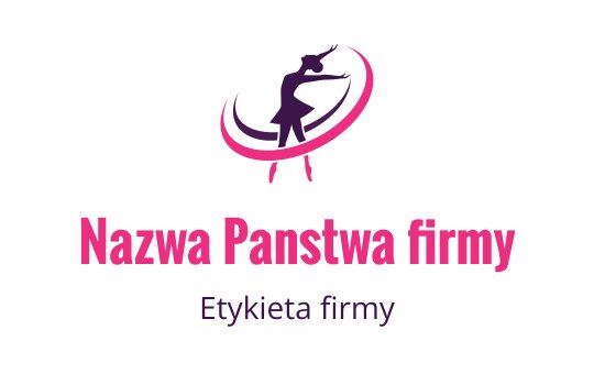 Elegancki projekt logo tancerki w odcieniach fioletu i różu