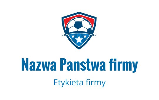 Odważny projekt logo tarczy z piłką nożną i gwiazdami