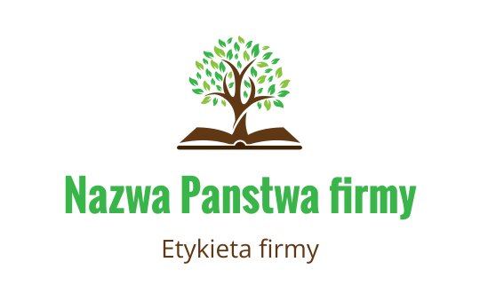 Logo drzewa z zielonymi liśćmi nad otwartą książką