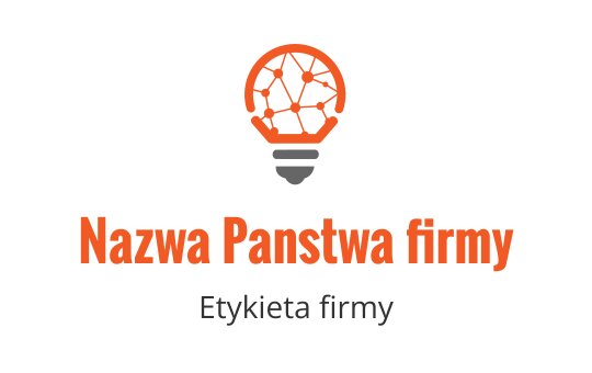 Kreatywne logo żarówki z wzorem sieci w kolorze pomarańczowym
