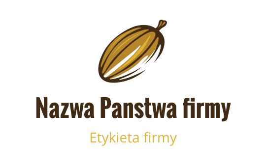 Elegancki projekt logo z kakaowca w złotych i brązowych odcieniach