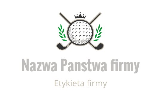 Eleganckie logo golfowe z piłką golfową i skrzyżowanymi kijami