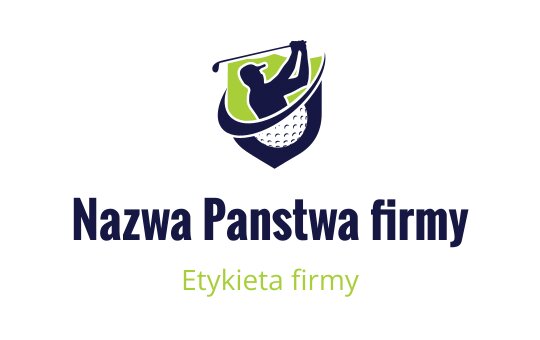 Dynamiczny projekt logo golfowego z golfistą w akcji w kształcie tarczy