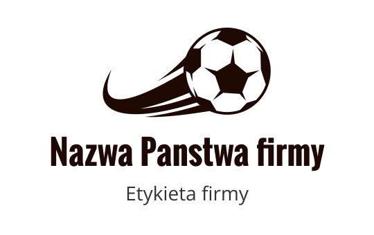 Dynamiczny projekt logo z piłką nożną w ruchu