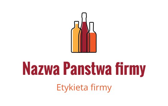 Stylowe logo z trzema kolorowymi sylwetkami butelek