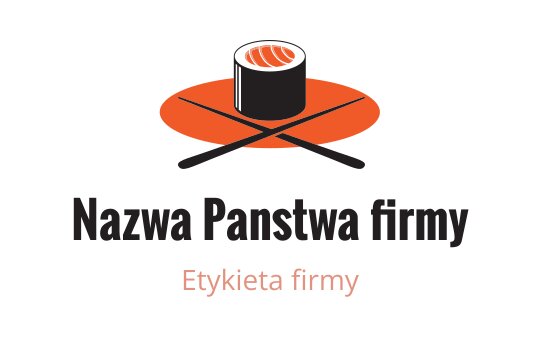 Logo sushi z rolką na pomarańczowym talerzu i pałeczkami