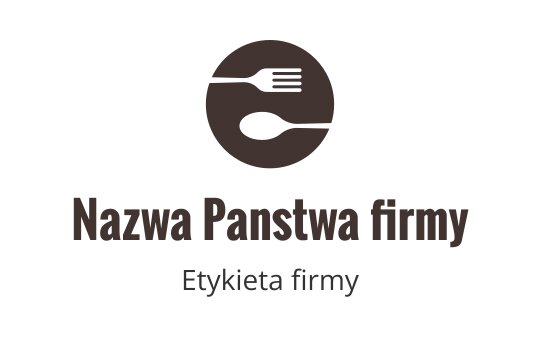 Minimalistyczny projekt logo z widelcem i łyżką w okrągłym układzie