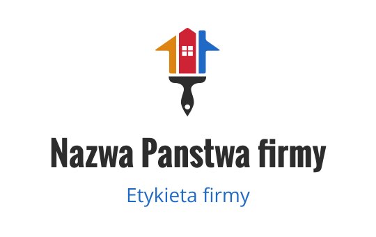 Kolorowe logo domu z pędzlem i żywymi elementami dachu