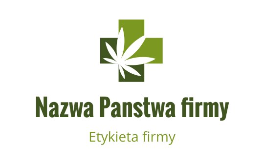Nowoczesne zielone logo z symbolem liścia i krzyża