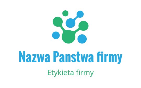 Kolorowy projekt logo z połączonymi okręgami w zielonym i niebieskim