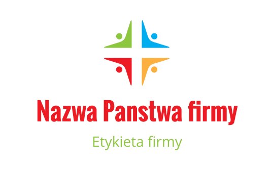 Kolorowy projekt logo z kształtem gwiazdy i czterema postaciami ludzkimi
