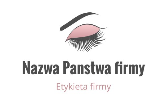 Eleganckie logo oka z delikatnymi różowymi i czarnymi akcentami