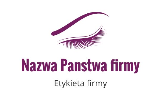 Elegancki projekt logo z stylizowanym rzęsem w odcieniach purpury
