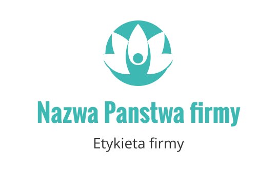 Nowoczesne logo w kolorze turkusowym z stylizowanym kwiatem lotosu i postacią