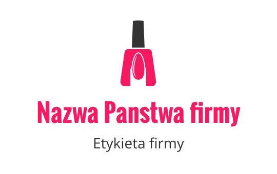 Stylowy różowy projekt logo lakieru do paznokci z elegancką sylwetką butelki