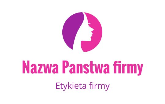 Elegancki projekt logo profilu w odcieniach różu i fioletu