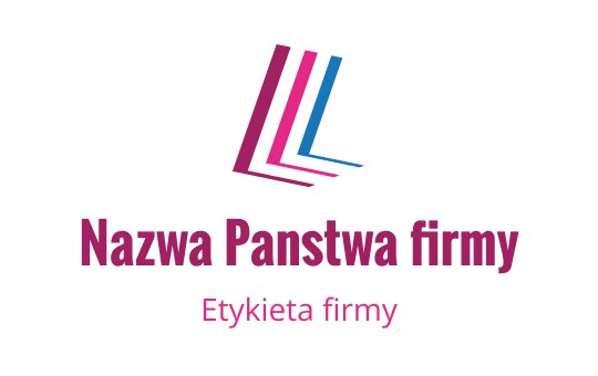 Nowoczesny, warstwowy projekt logo z różowymi i niebieskimi elementami