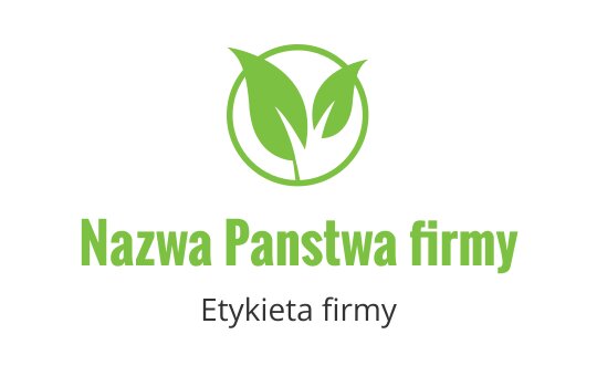 Nowoczesne zielone logo z dwoma liśćmi w okrągłym obrysie