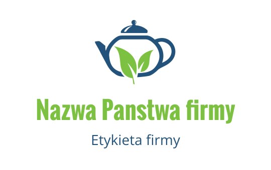 Nowoczesny projekt logo czajnika z zielonymi liśćmi wychodzącymi z wylewki