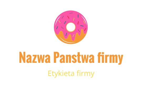 Zabawne logo donut z różowym lukrem i kolorowymi posypkami