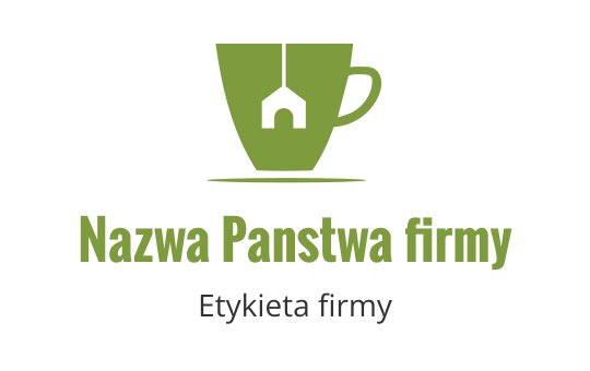 Nowoczesne logo filiżanki kawy w kolorze zielonym z sylwetką domu