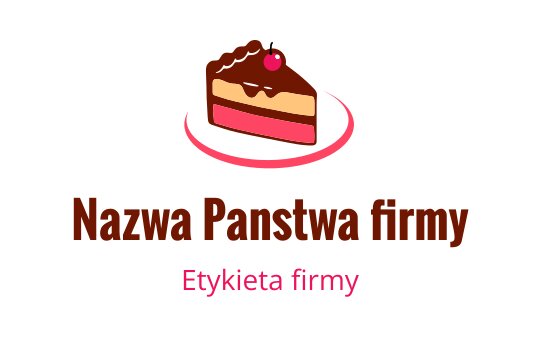 Logo ciasta z warstwami i wisienką na wierzchu