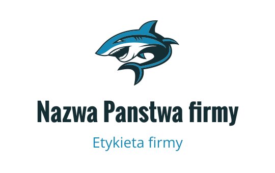 Dynamiczne logo rekina w odcieniach niebieskiego i turkusowego