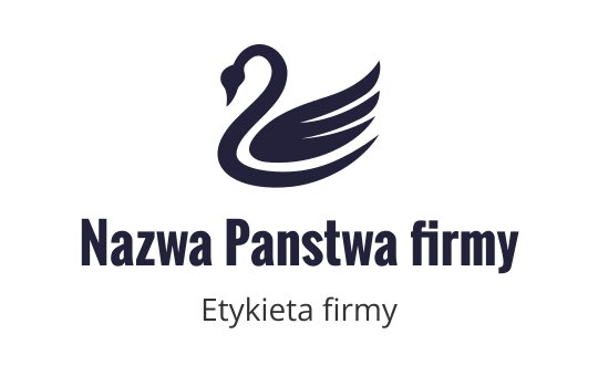Eleganckie logo łabędzia z falującymi skrzydłami w ciemnym niebieskim