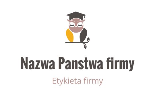 Zabawne logo sowy w czapce absolwenta w żywych kolorach