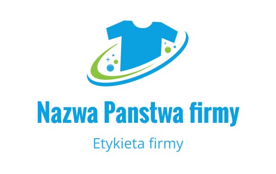 Kolorowy projekt logo z koszulką i wirującymi elementami