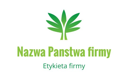 Nowoczesne logo z zielonym liściem i warstwami liści