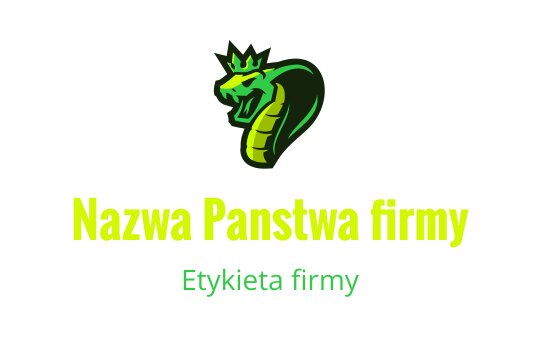 Odważne zielone logo węża z koroną i stylizowanymi cechami