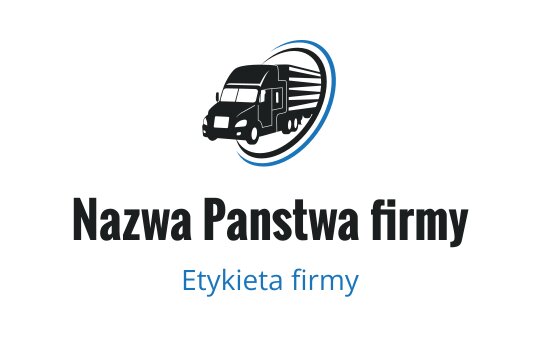 Nowoczesny projekt logo z stylizowanym vanem dostawczym i liniami ruchu