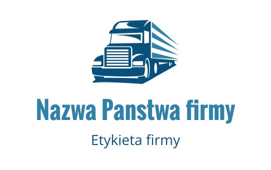 Nowoczesne logo ciężarówki w odcieniach niebieskiego z aerodynamicznymi kształtami