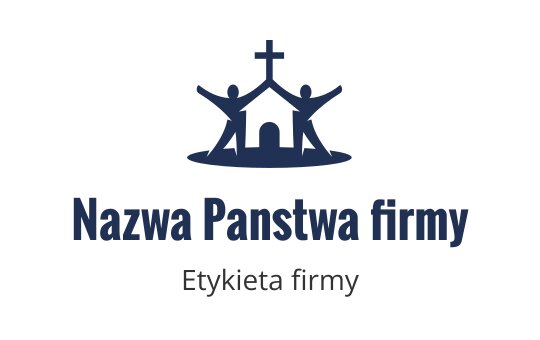 Logo zaprojektowane z myślą o społeczności, przedstawiające kościół i dwie postacie z uniesionymi ramionami