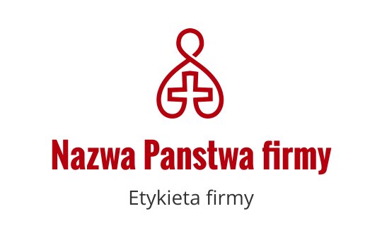 Stylizowane czerwone logo z przeplatającymi się kształtami i krzyżami