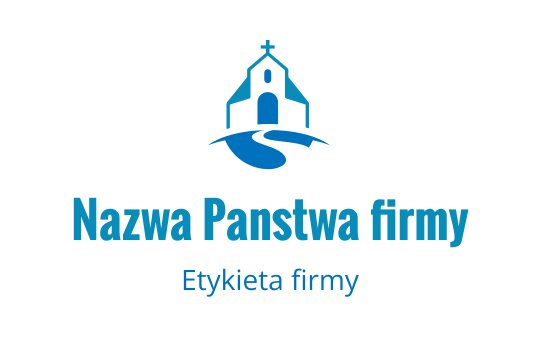 Nowoczesny projekt logo kościoła z krętymi ścieżkami i elementem krzyża