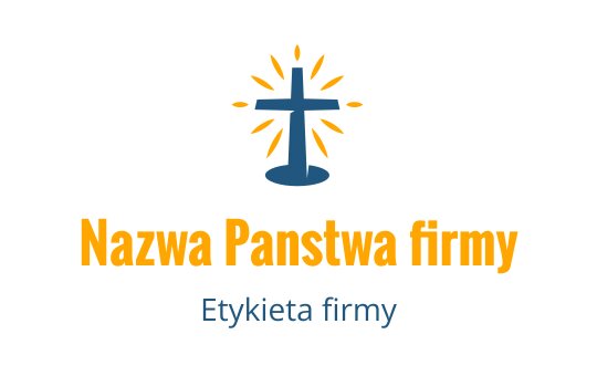 Nowoczesny projekt logo krzyża z promieniami światła w niebieskim i pomarańczowym