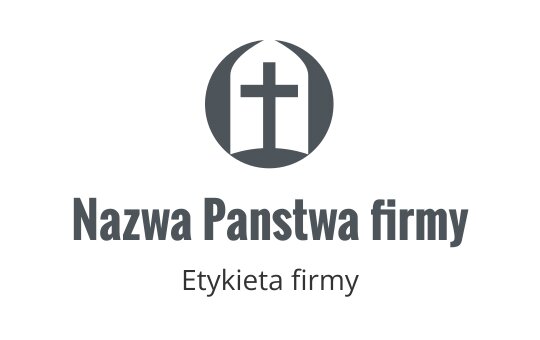 Nowoczesny projekt logo z krzyżem w okrągłym kształcie