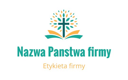Kolorowe logo drzewa z elementami krzyża i otwartej książki