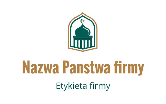 Elegancki projekt logo z kopułą i łukiem w zieleni i złocie