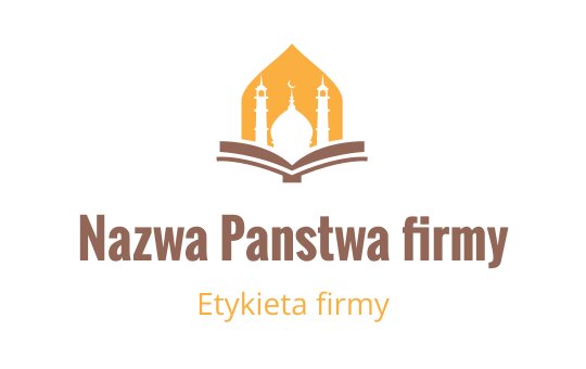 Elegancki projekt logo z sylwetką meczetu nad otwartą książką
