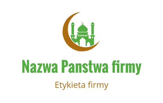 Elegancki projekt logo z moskiewskim motywem, półksiężycem i zielonymi akcentami