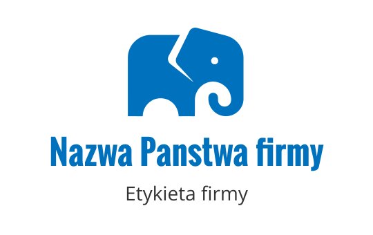 Zabawne niebieskie logo słonia z zaokrąglonymi kształtami