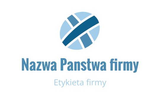 Nowoczesne niebieskie i jasnoniebieskie okrągłe logo z przecinającymi się liniami